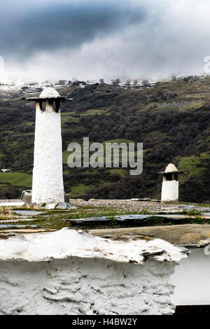 Ravin de Poqueira Capileira dans, La Alpujarra, province de Grenade, Andalousie, Espagne Banque D'Images