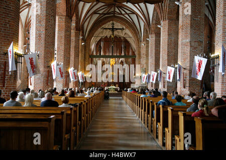 La Pologne, la Poméranie, Gdansk, vieille ville, église, Brigitte interior shot Banque D'Images