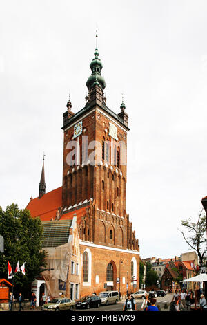 La Pologne, la Poméranie, Gdansk, vieille ville, Église de St Catherine Banque D'Images