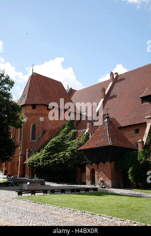 La Pologne, la Poméranie, Malborski, Malbork, château de Malbork, au château, cour intérieure Banque D'Images