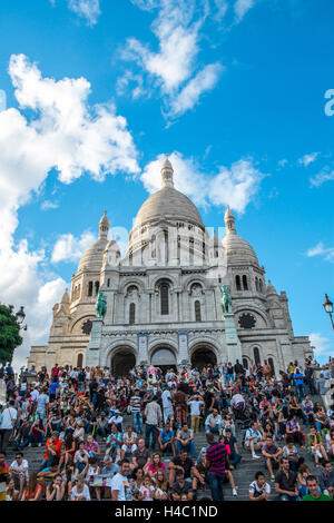 Voir de Sacré Cœur à Paris, France Banque D'Images