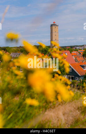 Les Pays-Bas, Frise, Terschelling, lighthouse Banque D'Images