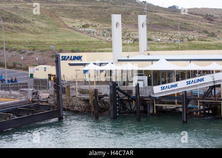 Terminal de Ferry Sealink à Cape Jervis l'Australie du Sud où des ferries partent et arrivent de l'île Kangourou Banque D'Images