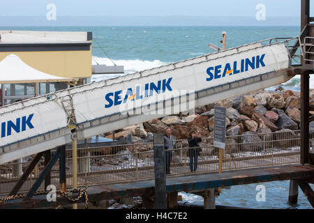 Terminal de Ferry Sealink à Cape Jervis l'Australie du Sud où des ferries partent et arrivent de l'île Kangourou Banque D'Images