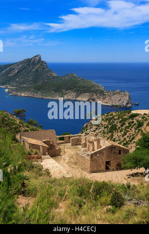 Ruines du cloître La Trapa, gilets l'île de Majorque, Îles Baléares, Espagne, Europe Banque D'Images