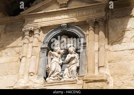 Détail d'une église à Loja, Province de Grenade, Andalousie, Espagne Banque D'Images