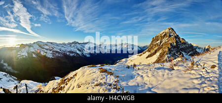 Lever du soleil dans la montagne Snowbasin avec Arl corne cirque Banque D'Images