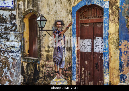 Brésil, Sao Luis, Vieille Ville, hippie Banque D'Images