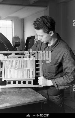 Druckmaschinen dans den MAN Werken, Deutsches Reich 1930er Jahre. Machines d'impression dans l'homme les plantes, Allemagne 1930. Banque D'Images