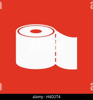 L'icône de papier toilette. Symbole d'une salle de bains privative. Télévision Illustration de Vecteur