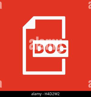 L'icône DOC. Format de fichier texte symbole. Télévision Illustration de Vecteur