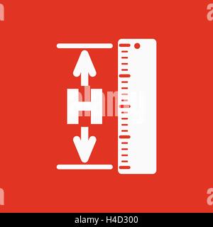 L'icône de la hauteur. D'altitude, l'altitude, niveau, symbole du hgt. Télévision Illustration de Vecteur