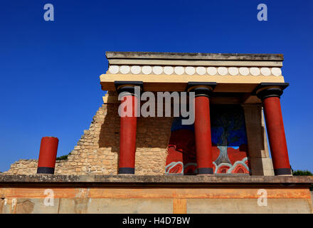 Crète, Knossos, le palais, le bastion Minoer Banque D'Images