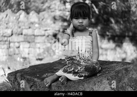 Des filles au Cambodge, Siem Reap Banque D'Images