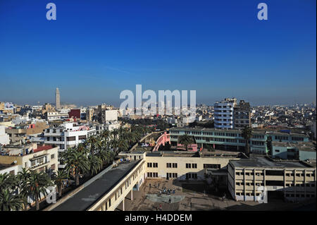 Une vue d'ensemble sur les toits de Casablanca. Banque D'Images