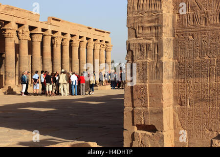 Isistempel, temple Isis Philae sur l'île Agilkia, partie le temple, l'Afrique centrale, la Haute Égypte, Banque D'Images