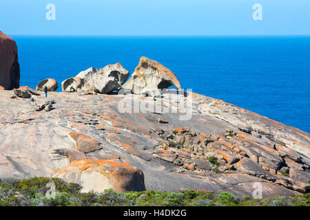 Remarkable Rocks dans le parc national de Flinders Chase sur Kangaroo Island, Australie du Sud Banque D'Images