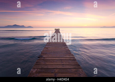 Pont sur la mer, Majorque, Espagne Banque D'Images