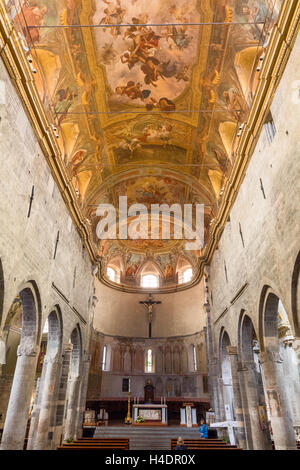 Cathédrale saint pierre de St Michel intérieur, Albenga, Province de Savone, ligurie, italie Banque D'Images