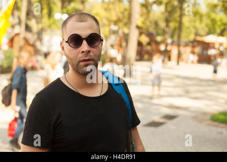 L'Homme à lunettes Banque D'Images