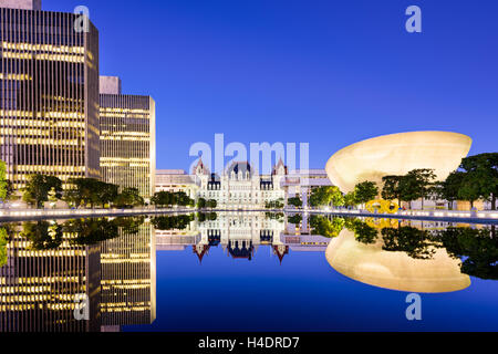 Albany, New York, USA au capitole de l'État de New York. Banque D'Images