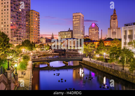 Providence, Rhode Island, USA park et d'horizon. Banque D'Images