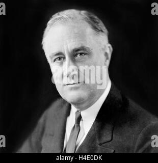 Franklin D Roosevelt (1882-1945), portrait du 32e Président des Etats-Unis), ch. Déc 1933 Banque D'Images