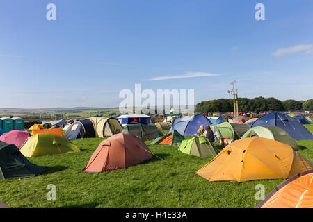 Tentes de camping, du Yorkshire, UK Banque D'Images