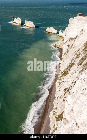 Les aiguilles, à l'île de Wight, Royaume-Uni Banque D'Images