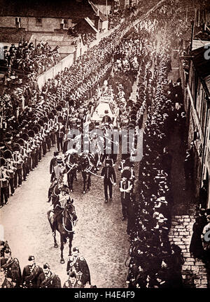 Le cortège funèbre de la reine Victoria après sa mort le 22 janvier 1901. Banque D'Images