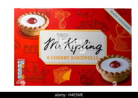 Mr Kipling Tartelettes Bakewell cerise sans étiquette de prix Banque D'Images