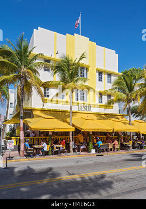 Floride, Miami Beach, quartier Art déco, Ocean Avenue, Leslie Hotel Banque D'Images