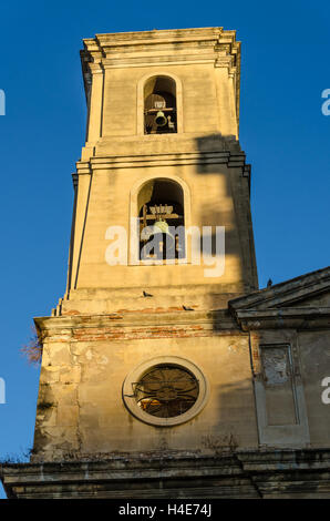 Ancien clocher de Parroquia Sant Joan Baptista à Tarragone, Espagne Banque D'Images