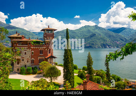 La Villa Gaeta, Lac de Côme, Italie, Europe. Villa a été utilisé dans la scène finale du film James Bond Casino Royale Banque D'Images