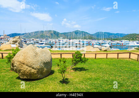 Dans la région de Green Park Marina Porto Giunco, Sardaigne, île, Italie Banque D'Images