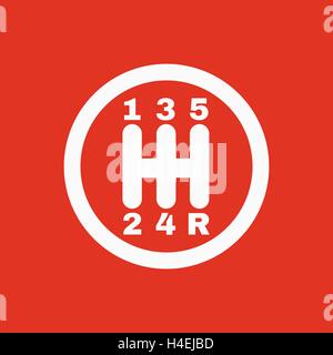 L'icône de changement de vitesses manuel. Voiture et symbole de transmission. Télévision Illustration de Vecteur