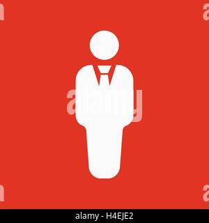 L'icône de l'homme d'affaires. Avatar et l'utilisateur, les hommes, gentleman symbole. Télévision Illustration de Vecteur