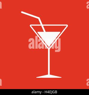 L'icône de cocktail. Boire et faire la fête, symbole de l'alcool. Télévision Illustration de Vecteur