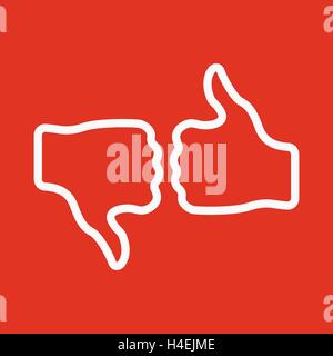 L'icône de vote. Vote et comme symbole. Télévision Illustration de Vecteur
