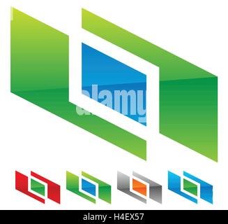 L'icône générique logotype, forme pour la liaison, liaison, concepts structuraux Illustration de Vecteur