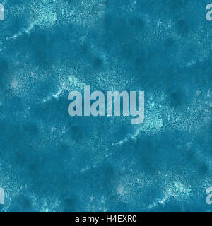 L'eau bleu peinture aquarelle abstraite vagues seamless texture fond peint à la main Banque D'Images