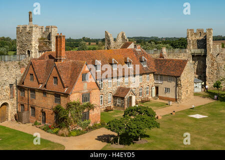 Atelier à l'intérieur de Framlingham Castle, Suffolk, Angleterre Banque D'Images