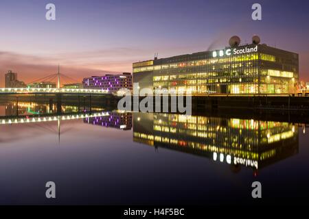 BBC Scotland à Glasgow prises à l'aube Banque D'Images