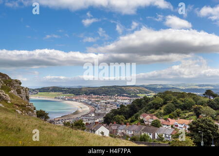 Avis de Llandudno du tramway comme il monte le grand orme Banque D'Images