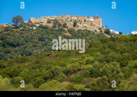 Castellar de la Frontera, province de Cadiz, Andalousie, Espagne du sud. Les remparts de la vieille ville. Banque D'Images