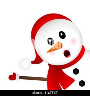 Surpris Bonhomme sur fond blanc ressemble Illustration de Vecteur