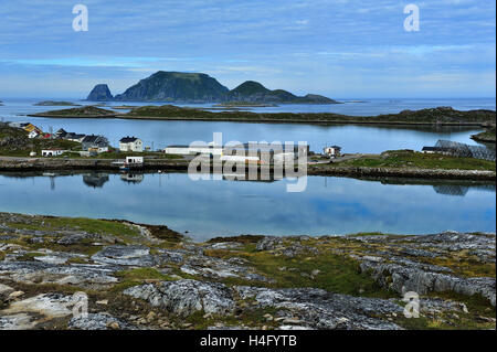 Paysage de l'île de Mageroya près de Gjesvær, Nordkapp, Norvège Banque D'Images