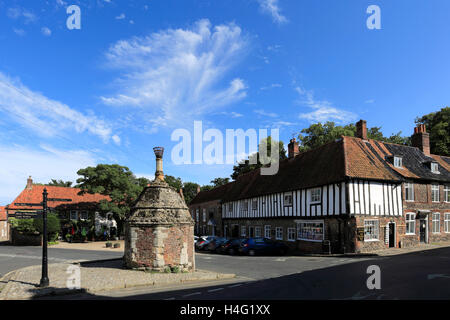 Vue du village de verrouiller, Little Walsingham village, North Norfolk, England, UK Banque D'Images