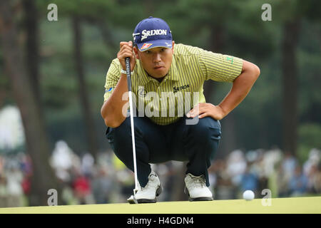 Hideki Matsuyama, 16 octobre 2016 - Golf : Le Japon Open Golf Championship 2016 ronde finale au Club de Golf de Sayama, Saitama, Japon. (Photo de Nippon News/AFLO) Banque D'Images