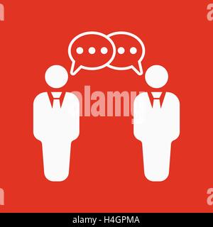 L'icône des négociations. Le débat et le dialogue, les discussions, les conversations symbole. Télévision Illustration de Vecteur
